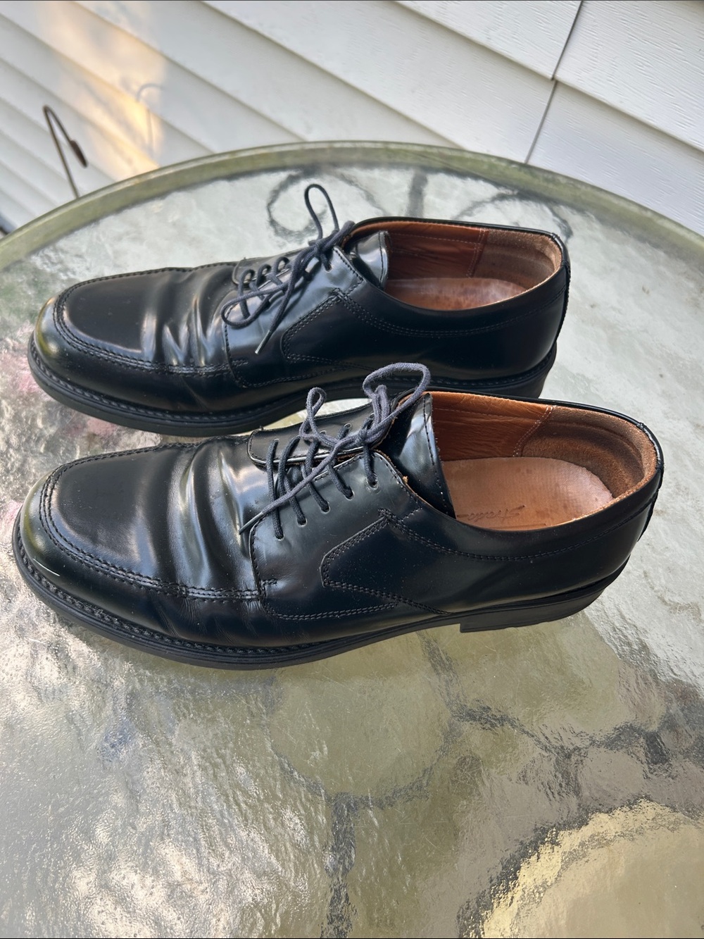 Classic Men’s Black Leather Lace-Up Dress Shoes Bostonian Strata men’s size 11.5